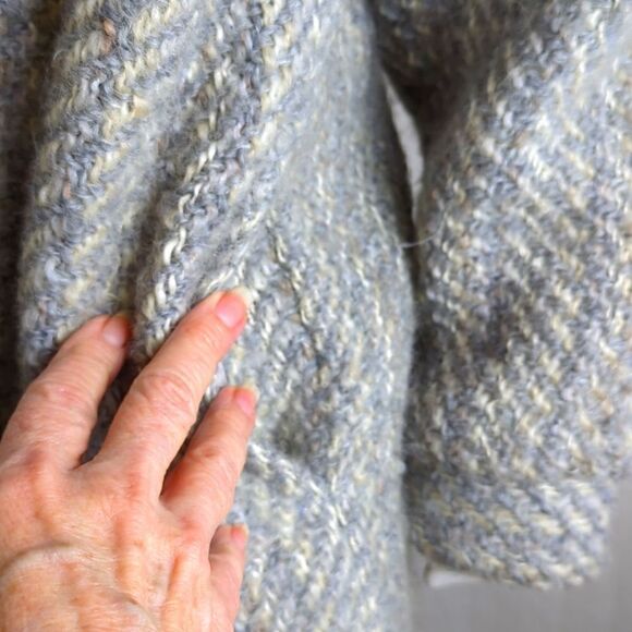 Coat Wool Gray Tapestries Ireland Limited Wool Coat Large - Picture 10 of 10